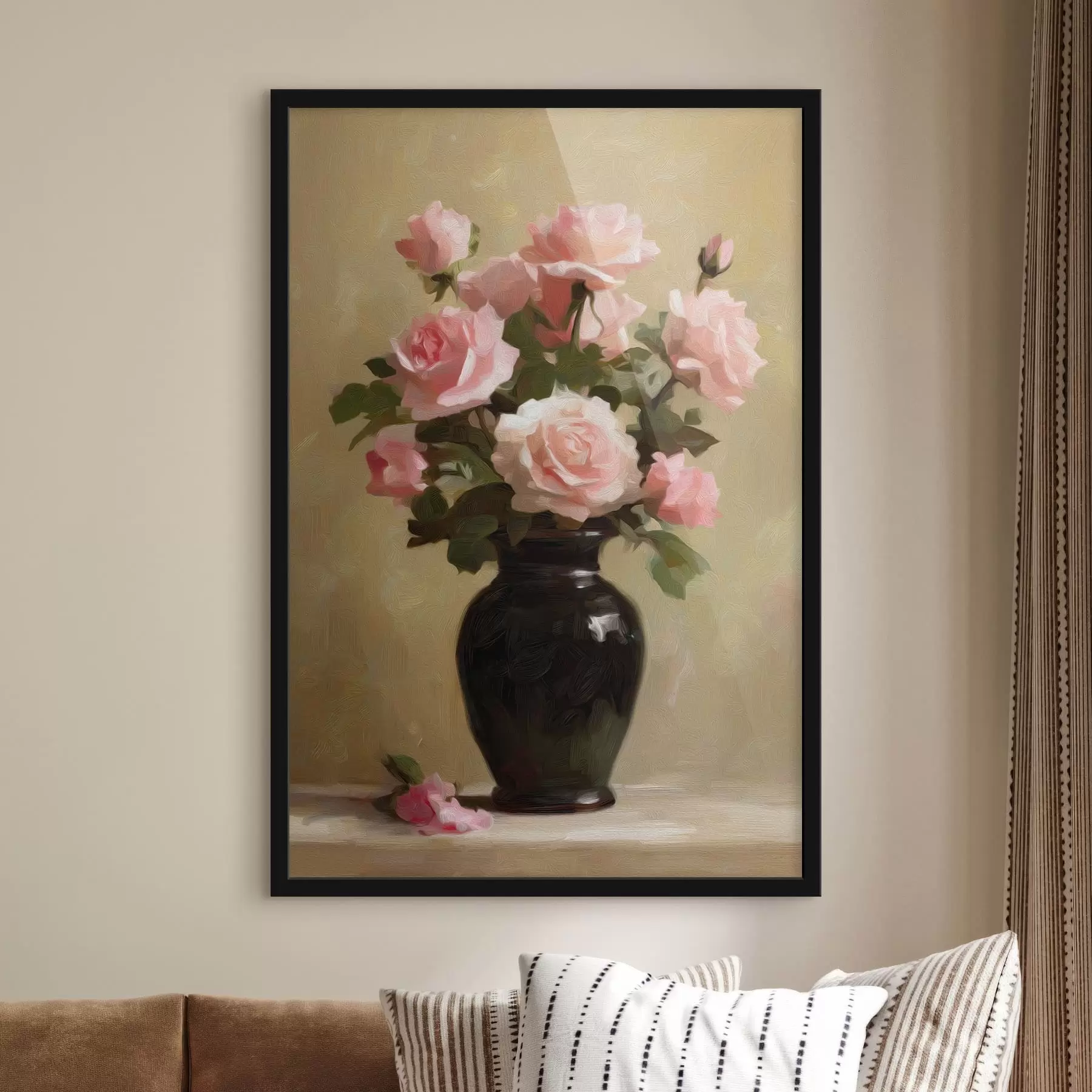 Fototapete Vase mit Rosen f48125