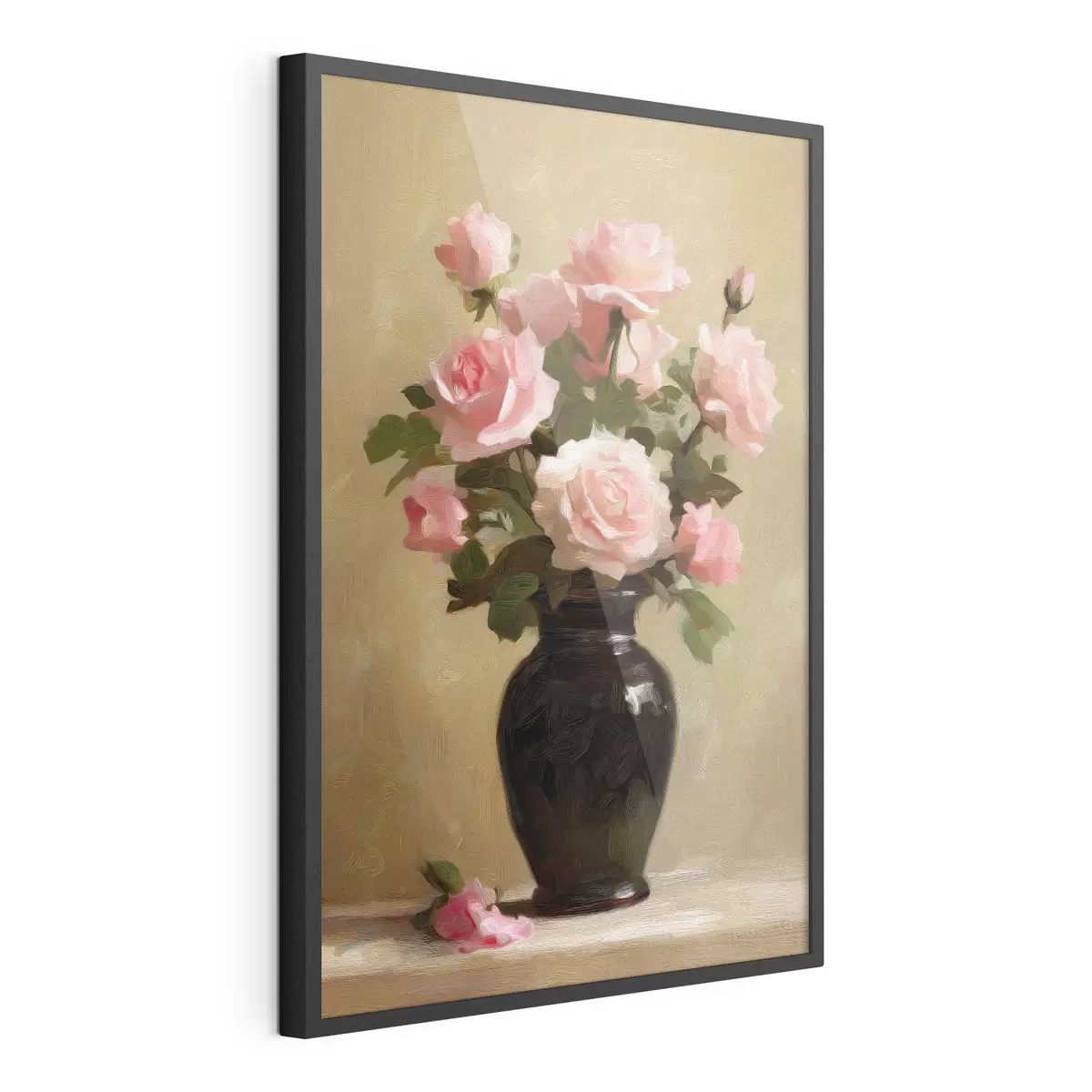 Poster Vase mit Rosen f48125