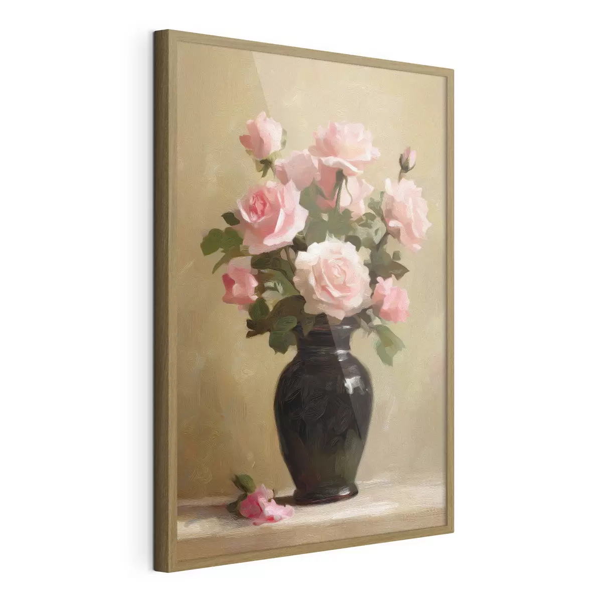 Poster Vase mit Rosen f48125