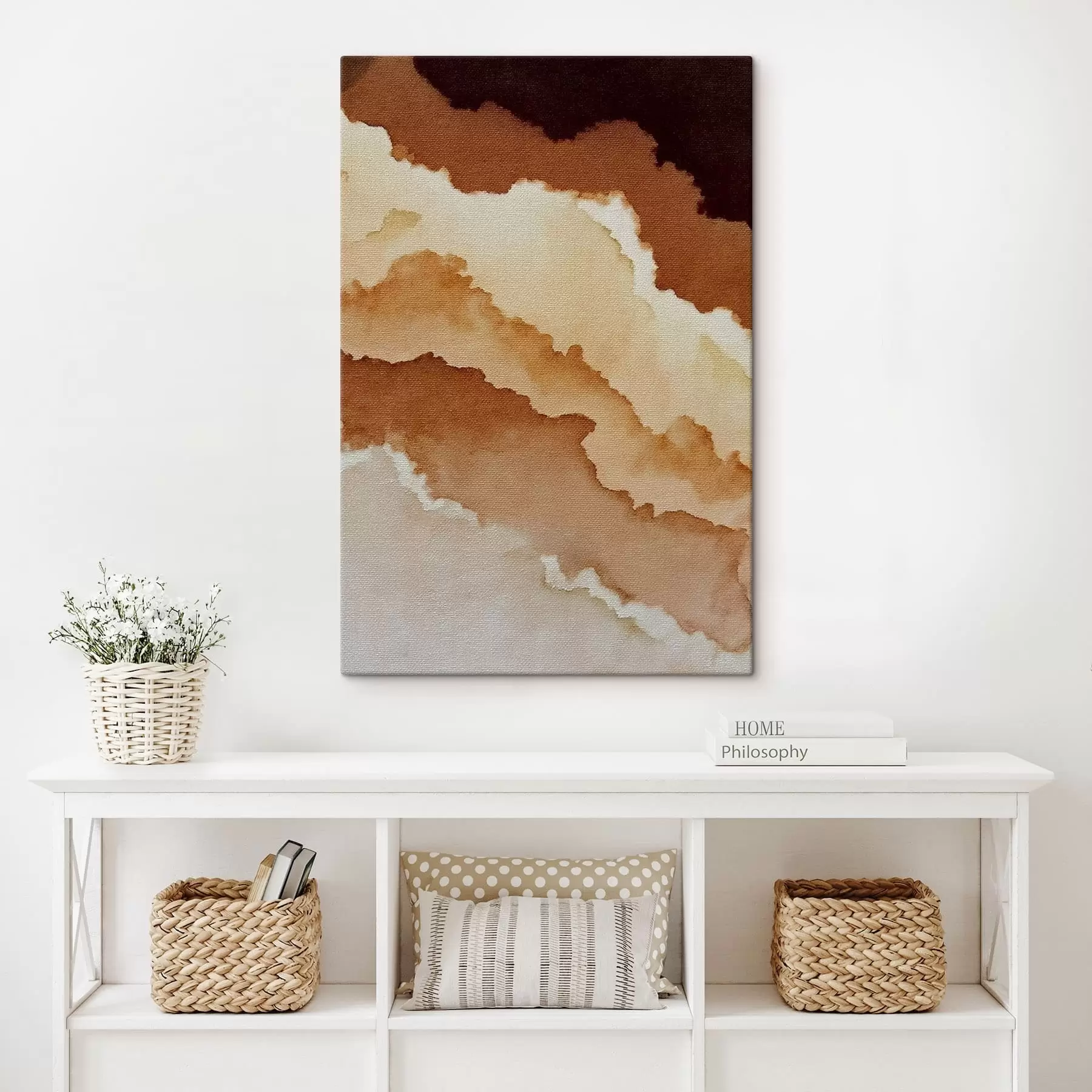 Wandbilder Abstrakte, mehrschichtige Aquarellkomposition s48071