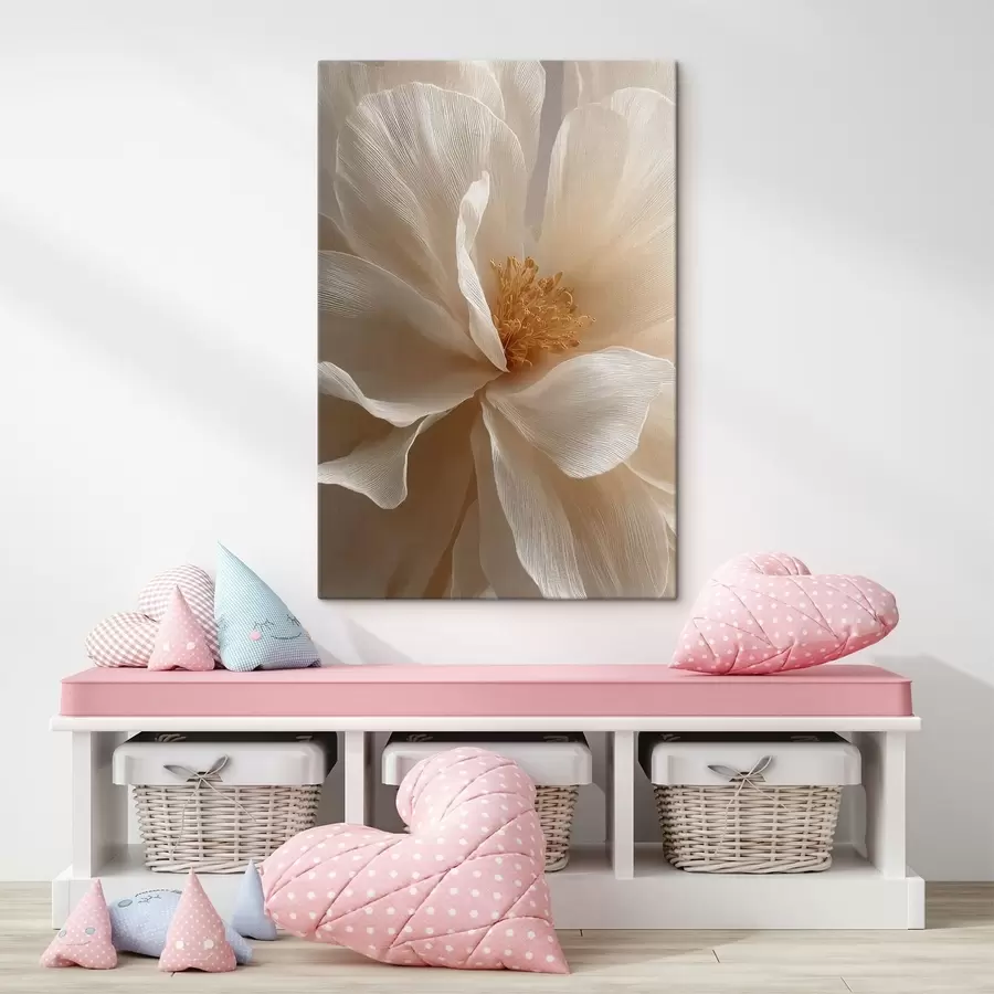 Wandbilder Makro-Blumenkomposition in warmen Farbtönen s48120