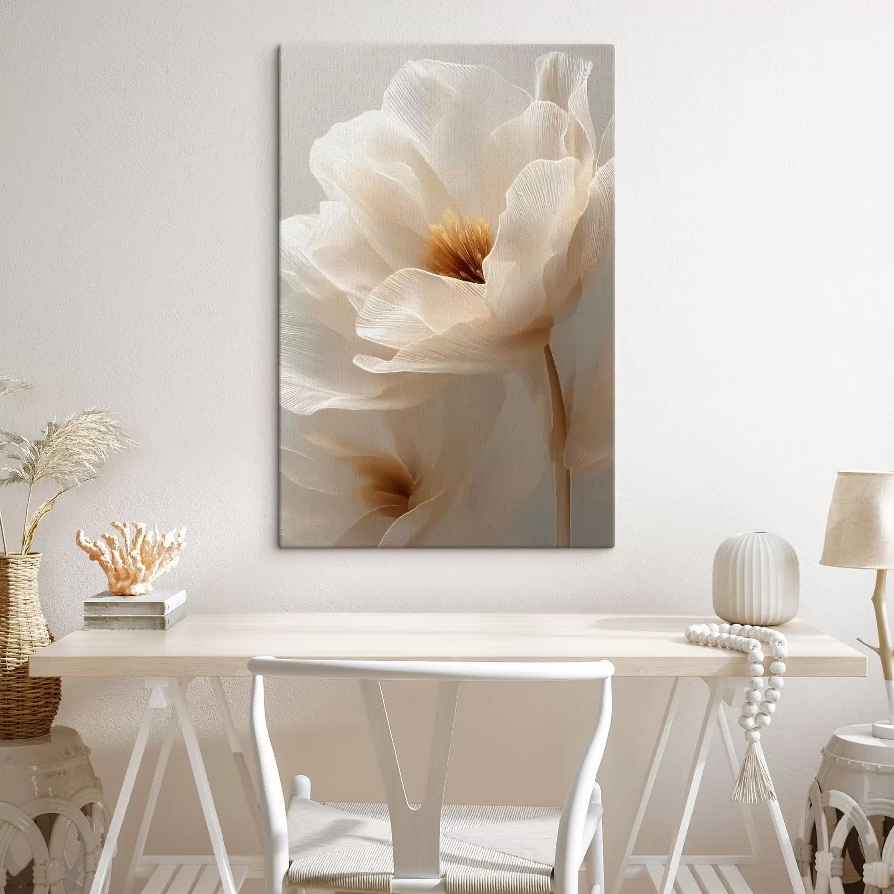 Wandbilder Makro-Blumenkomposition in warmen Farbtönen s48121