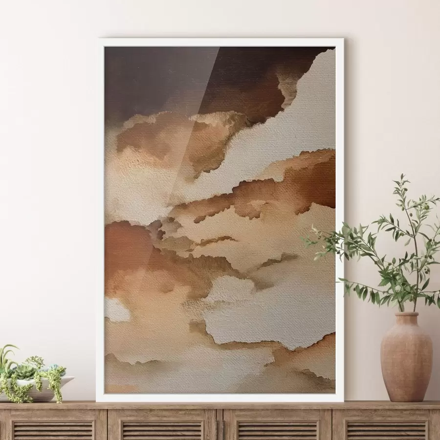 Fototapete Abstrakte, mehrschichtige Aquarellkomposition f48070