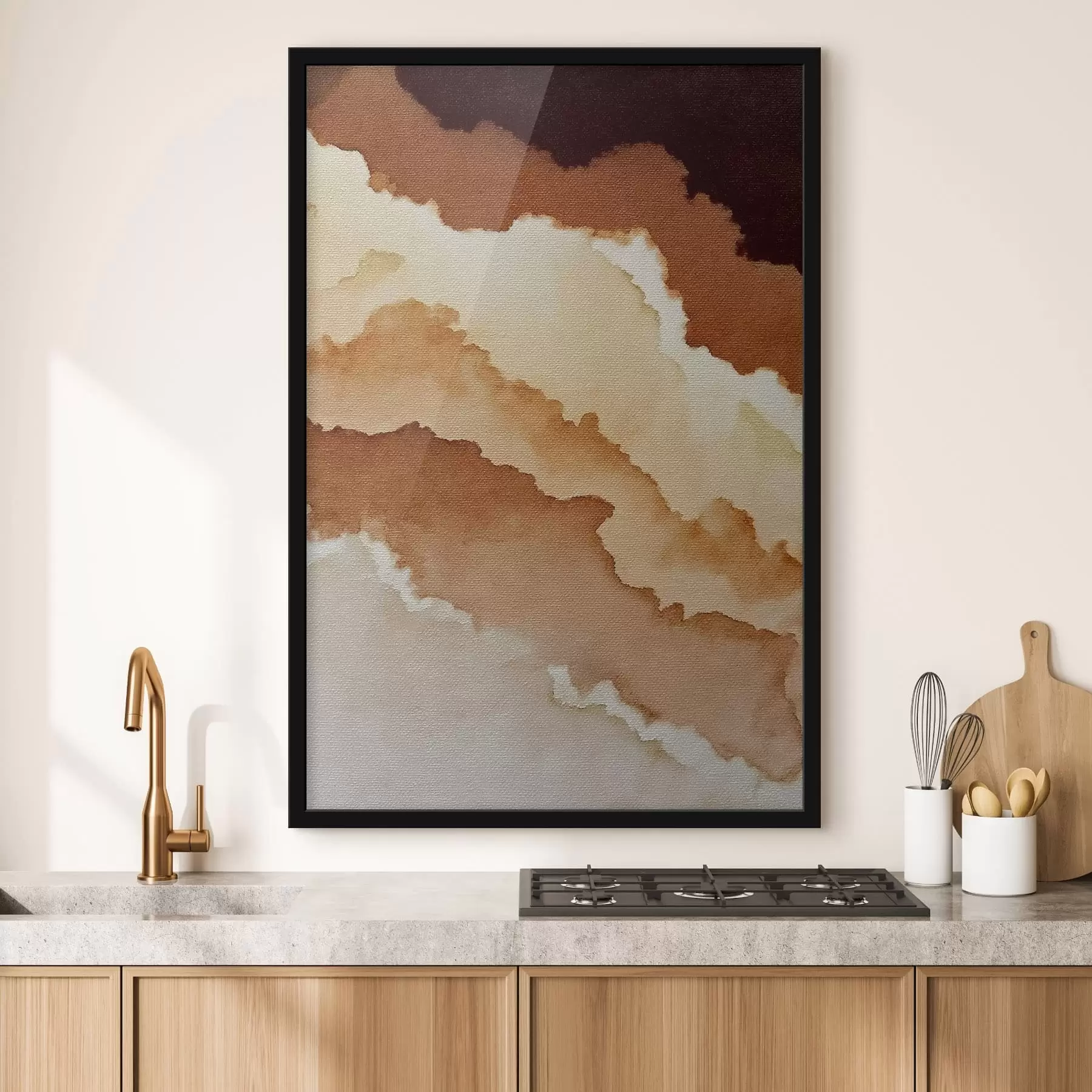 Fototapete Abstrakte, mehrschichtige Aquarellkomposition f48071