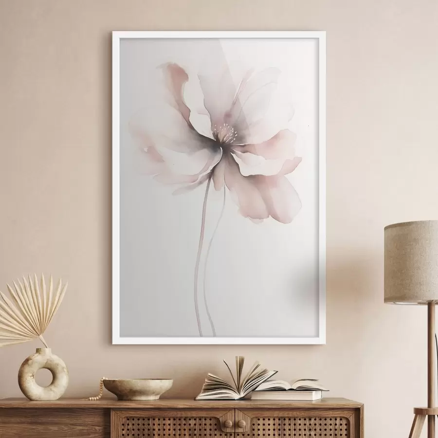 Fototapete zarte Aquarellblume f48073