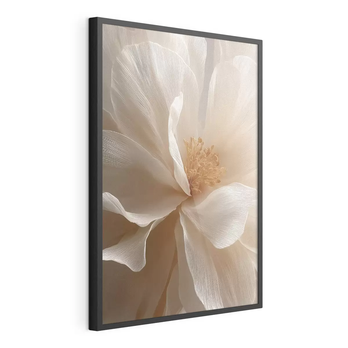 Poster Makro-Blumenkomposition in warmen Farbtönen f48120