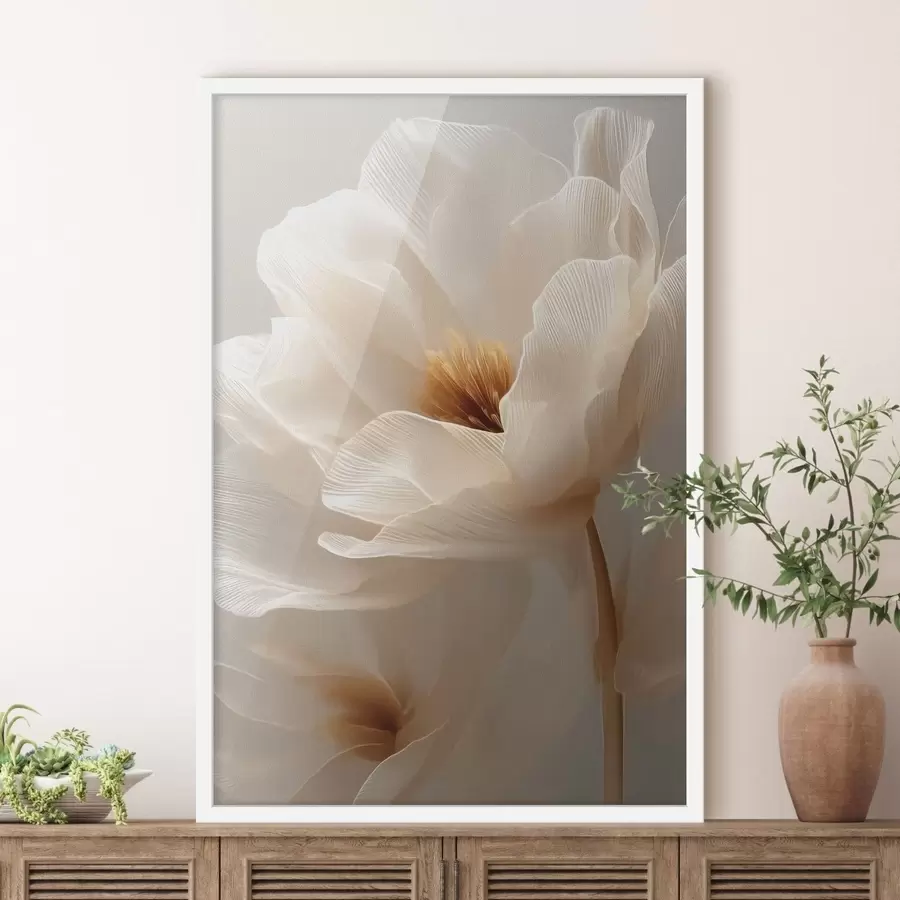 Fototapete Makro-Blumenkomposition in warmen Farbtönen f48121