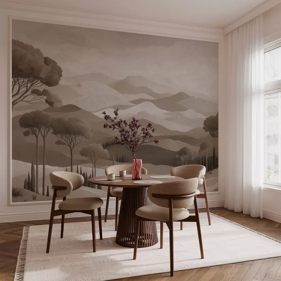 Fototapete Landschaft im Ölfarbenstil w05258v1