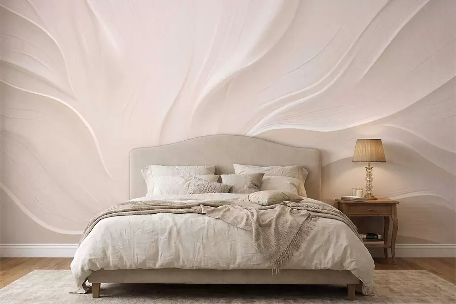 Fototapete Zarte, durchscheinende Blätter an einem Ast w05267