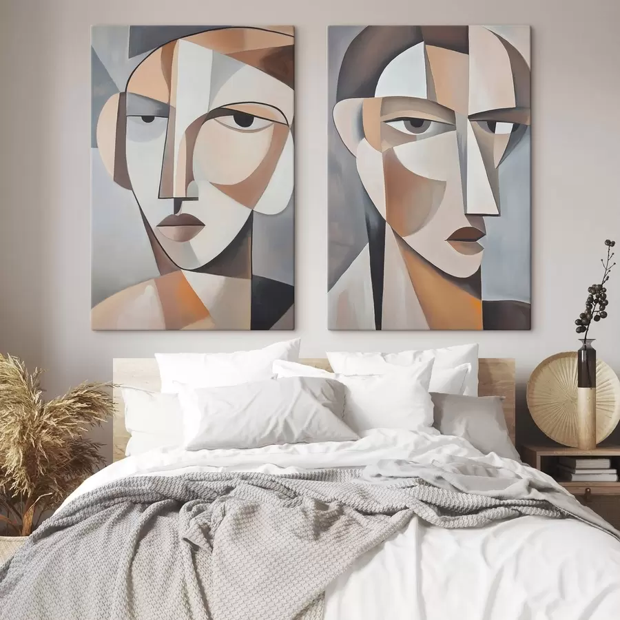 Wandbilder Moderne kubistische Porträts m30065