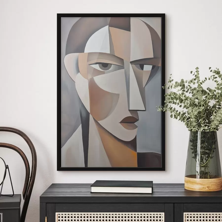 Fototapete Ein modernes kubistisches Porträt f48013