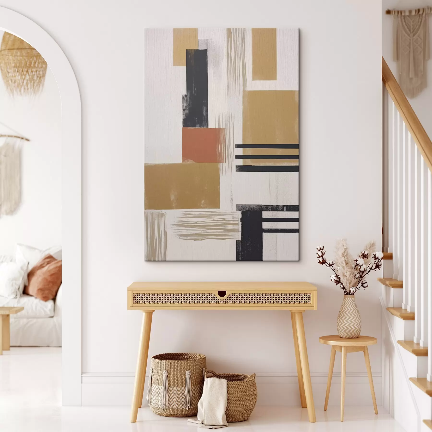 Wandbilder Moderne Abstraktion mit Nachahmung einer abgenutzten Textur s48160