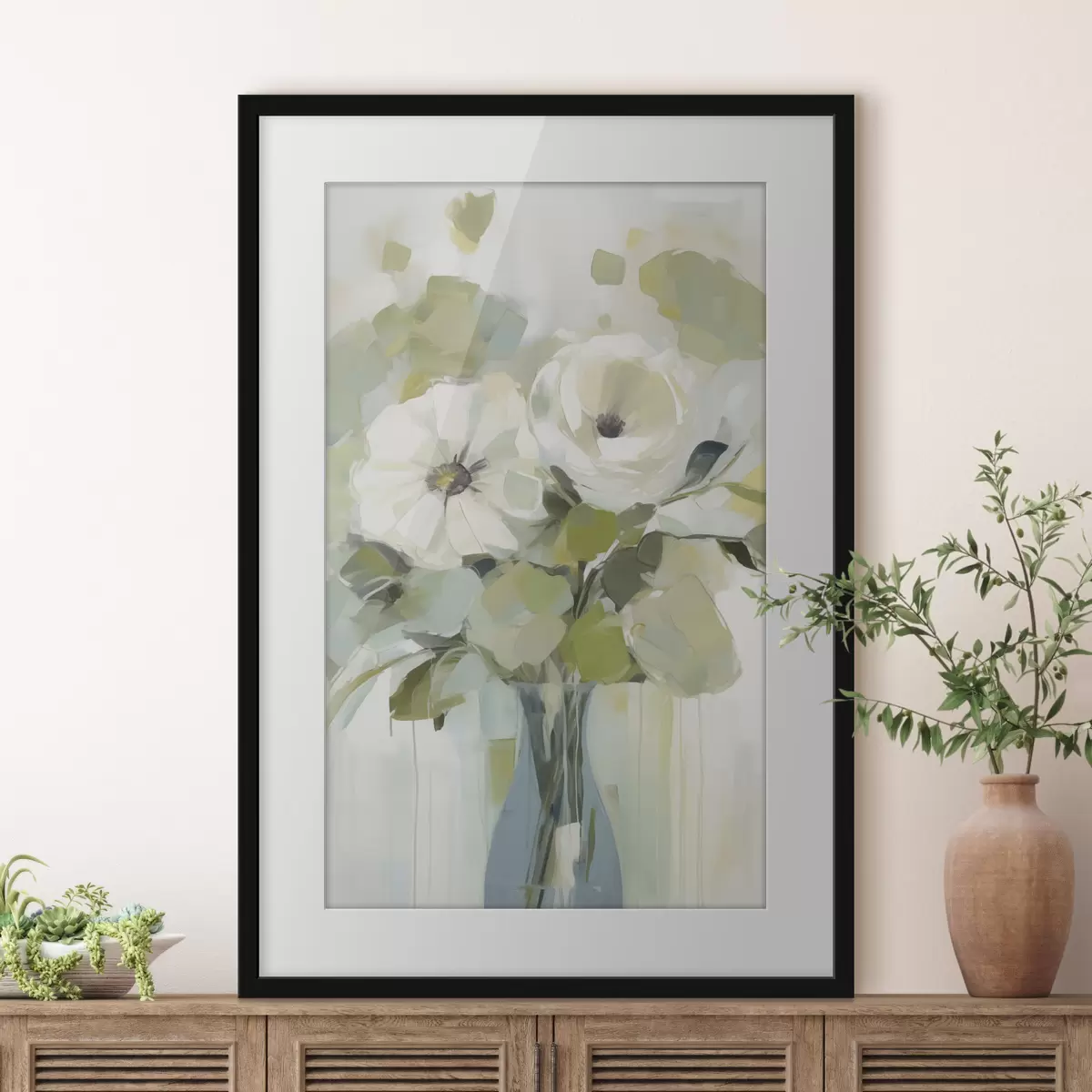 Poster Blumen in einer Vase – Imitationsgemälde f48167
