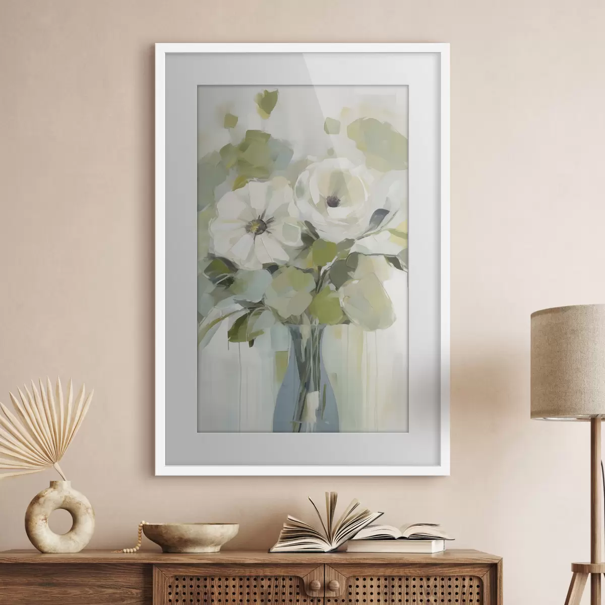 Poster Blumen in einer Vase – Imitationsgemälde f48167