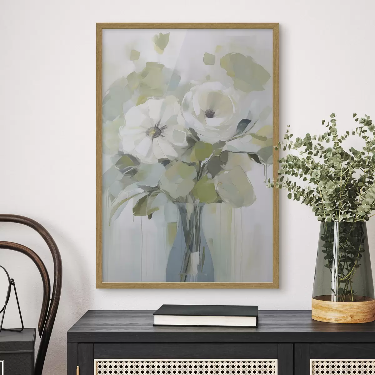 Poster Blumen in einer Vase – Imitationsgemälde f48167