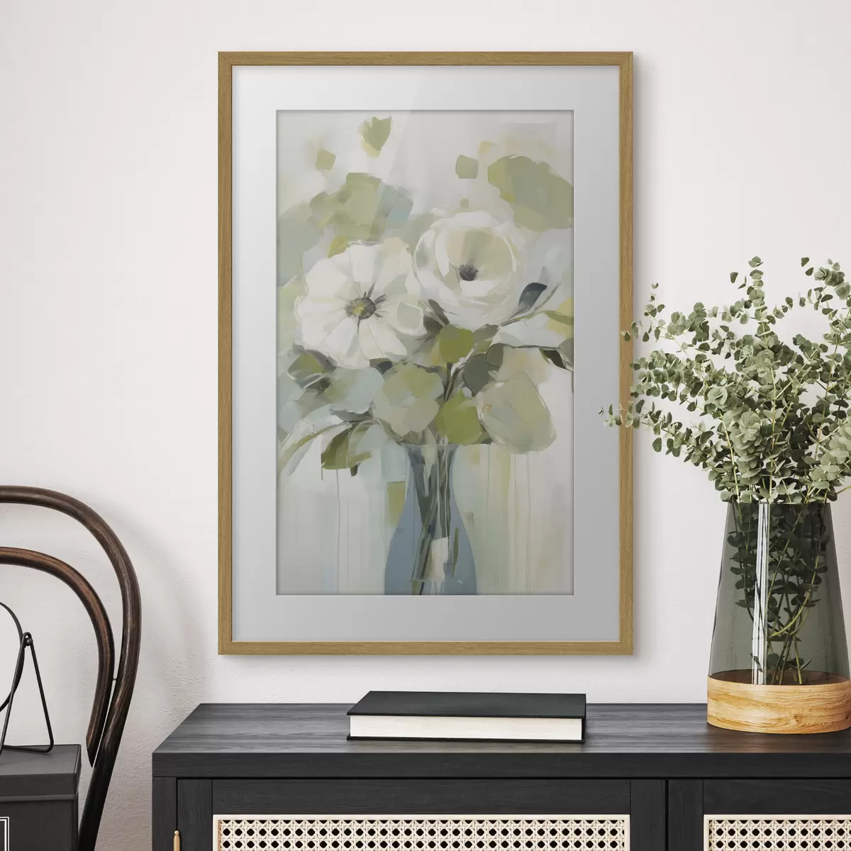 Poster Blumen in einer Vase – Imitationsgemälde f48167