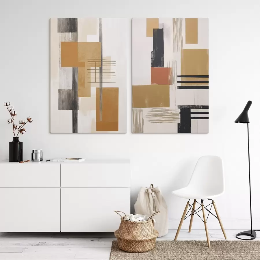 Wandbilder Abstraktion mit Imitation einer abgenutzten Textur m30118