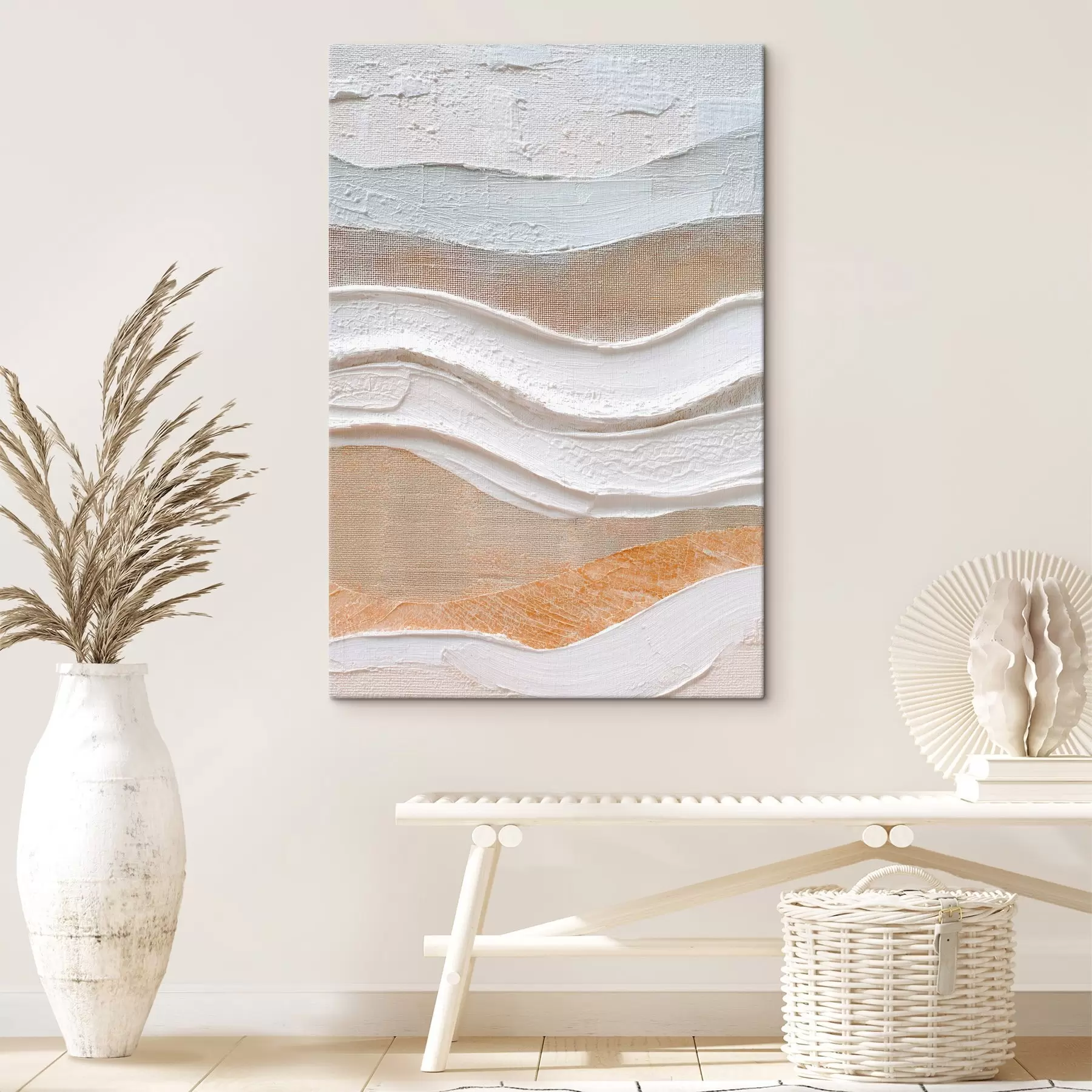 Wandbilder Strukturierte Komposition mit kräftigen Pinselstrichen in minimalistischem Stil s47965