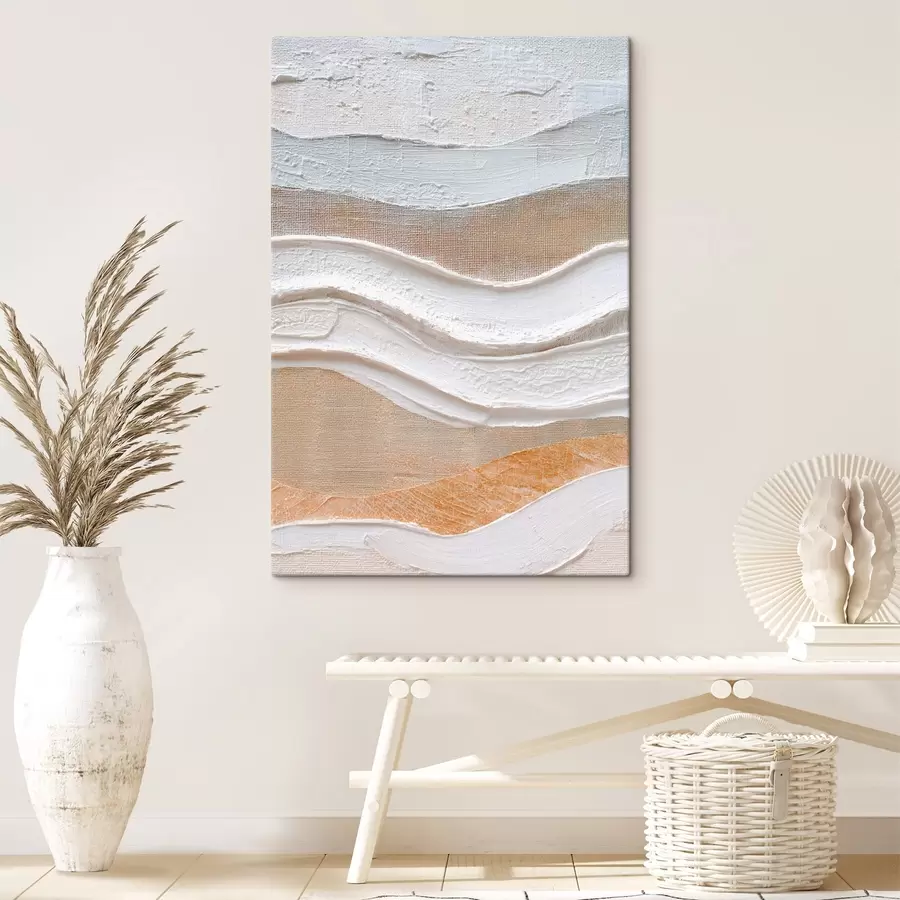 Wandbilder Strukturierte Komposition mit kräftigen Pinselstrichen in minimalistischem Stil s47965