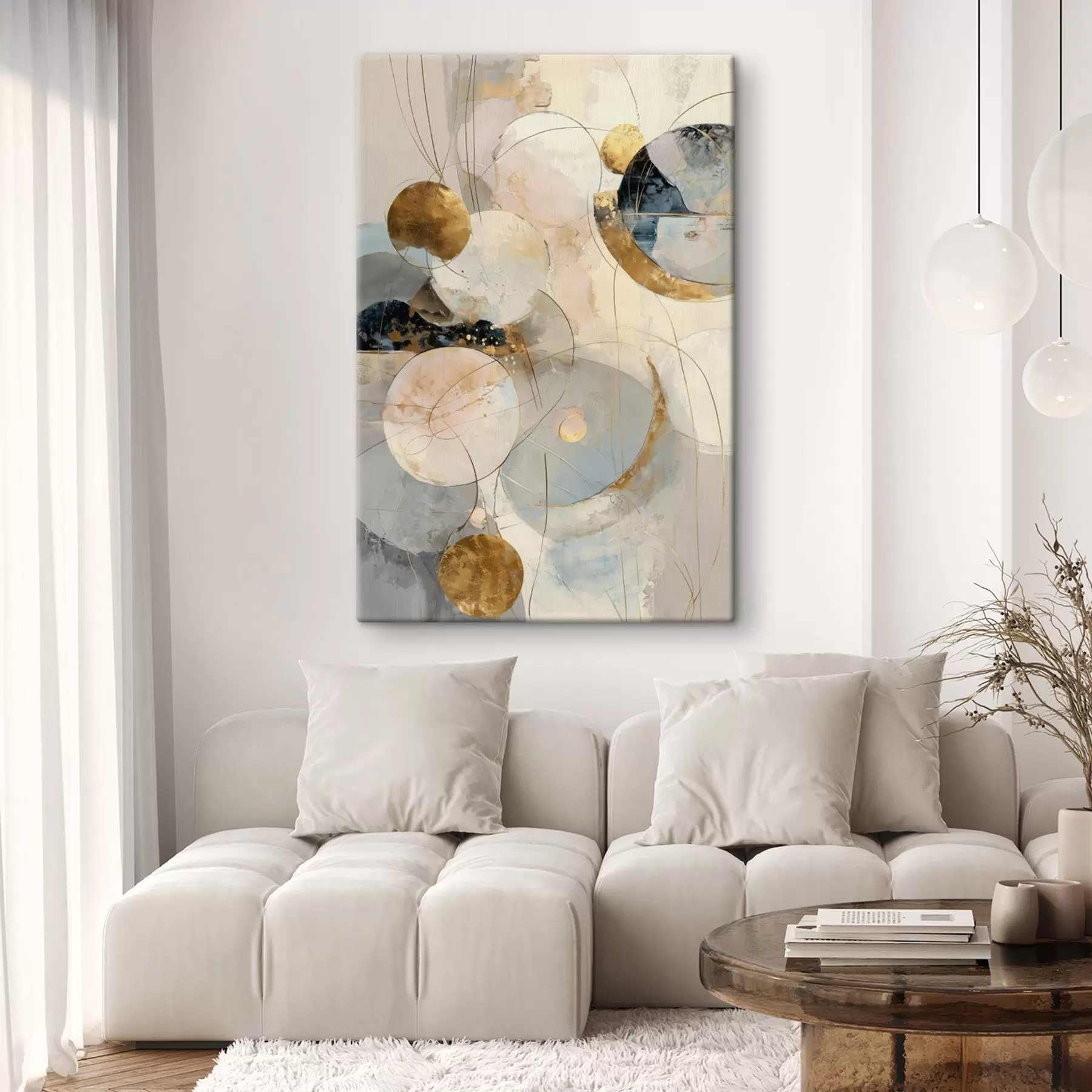 Wandbilder Harmonie von Himmelsfarben und geometrischen Formen in minimalistischem Stil s47986