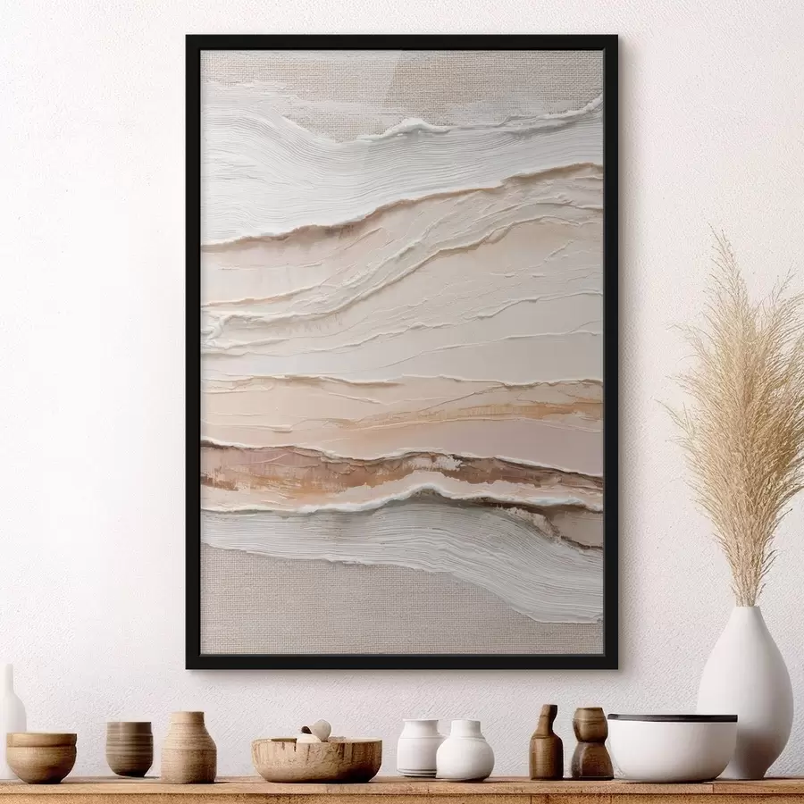 Fototapete Schichtkomposition in Sand- und Cremetönen f47966