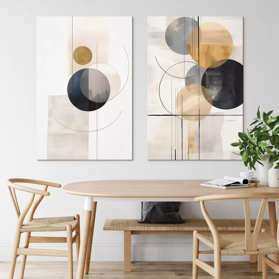 Wandbilder Abstrakt mit Kreisen m30124