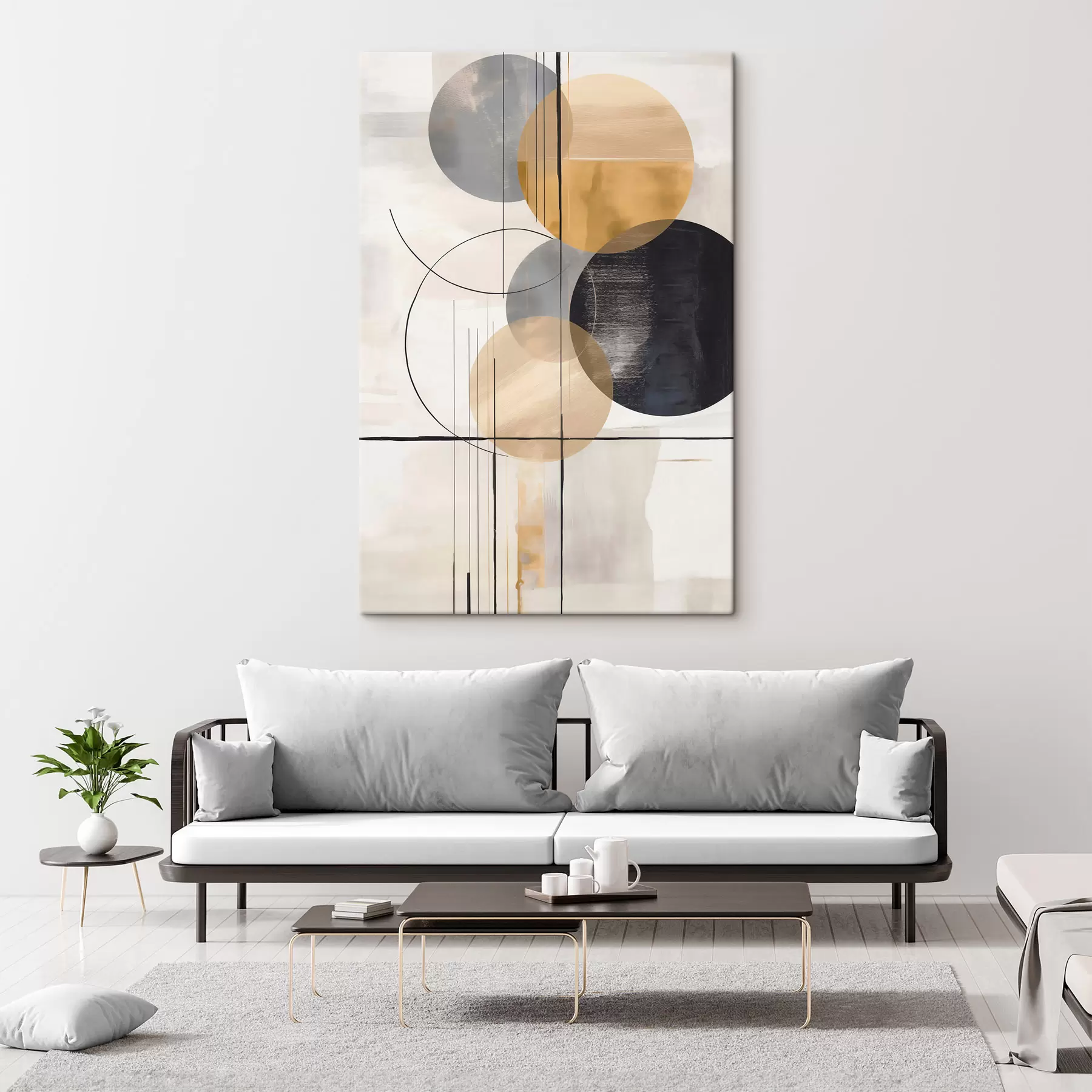 Wandbilder Abstrakt mit Kreisen s48172