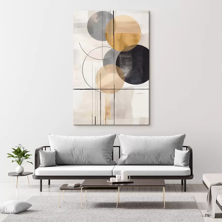 Wandbilder Abstrakt mit Kreisen s48172