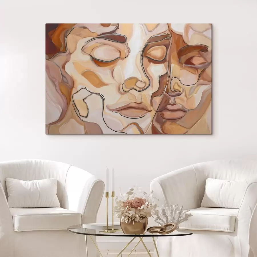 Wandbilder Abstraktes Porträt einer Frau und eines Mannes s48174
