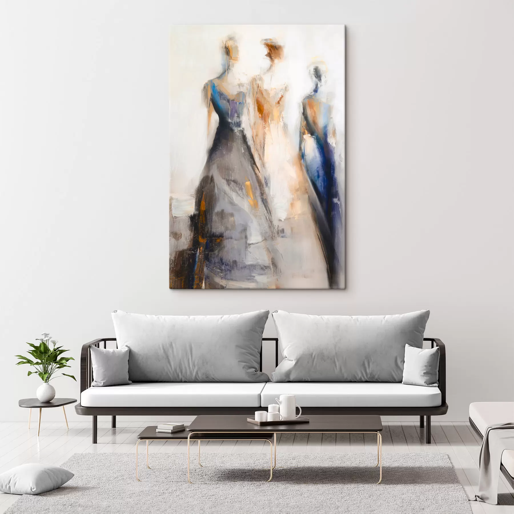 Wandbilder Elegante abstrakte weibliche Silhouetten s48179