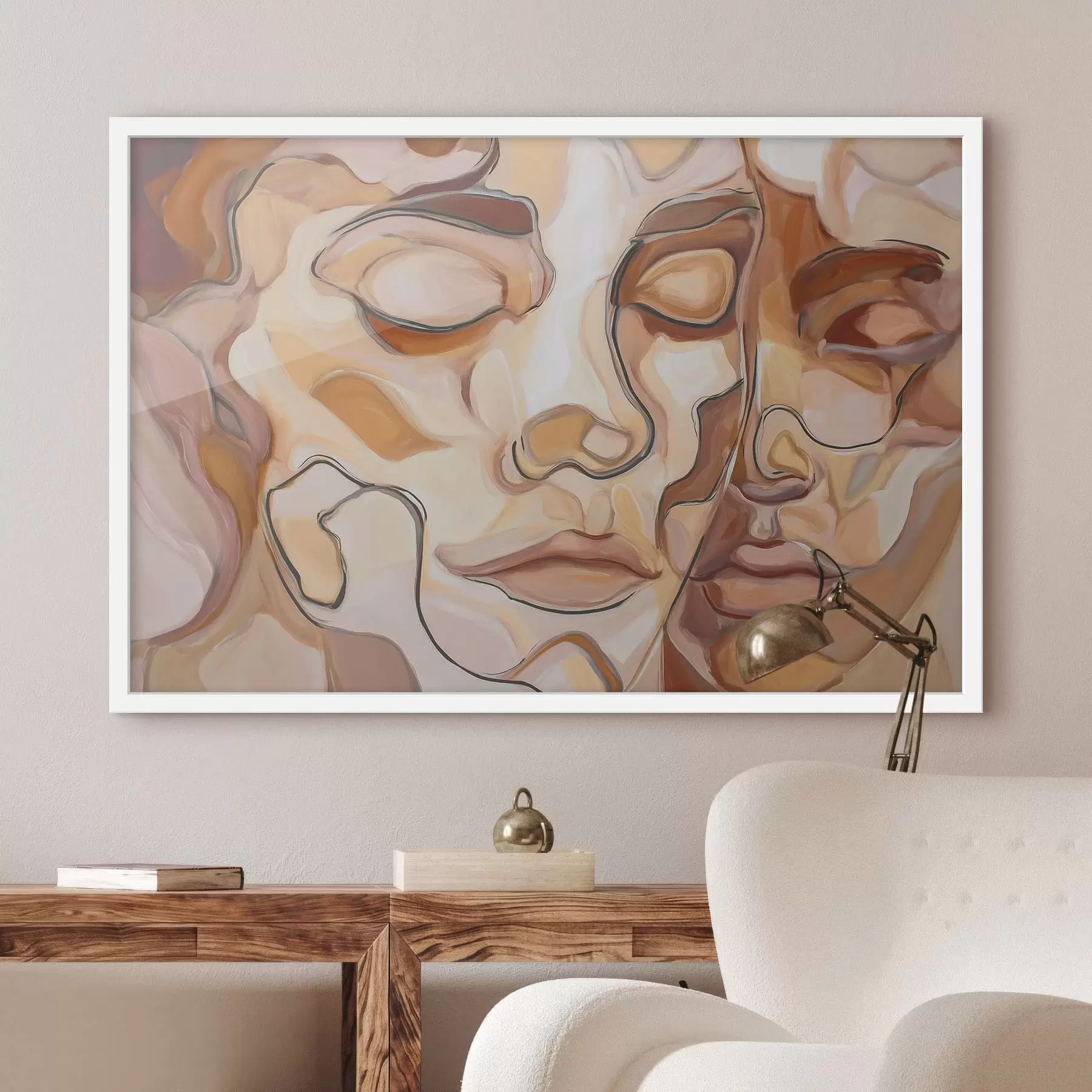 Wandbilder Abstraktes Porträt einer Frau und eines Mannes f48174