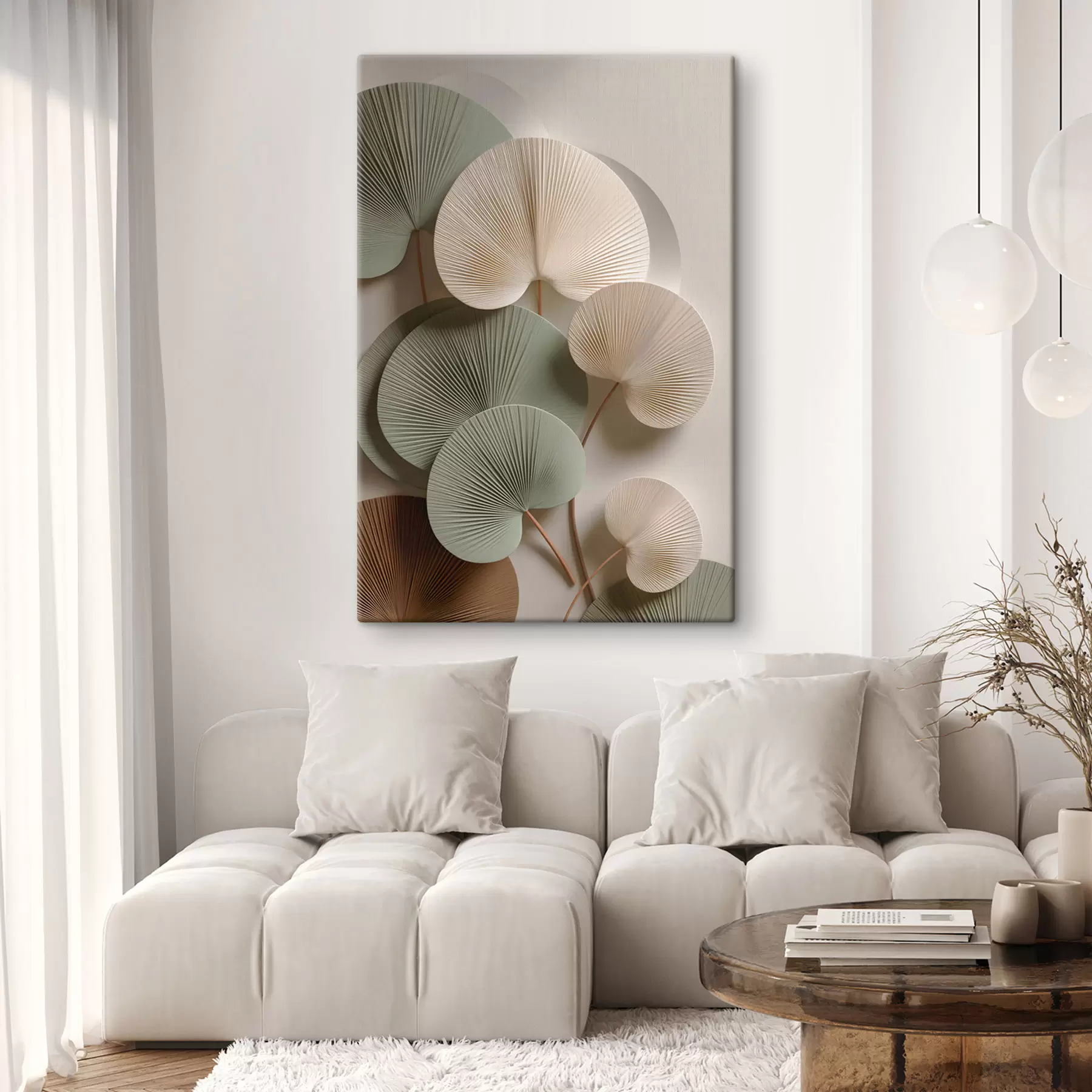 Wandbilder Abstrakte Komposition mit Blättern s48225