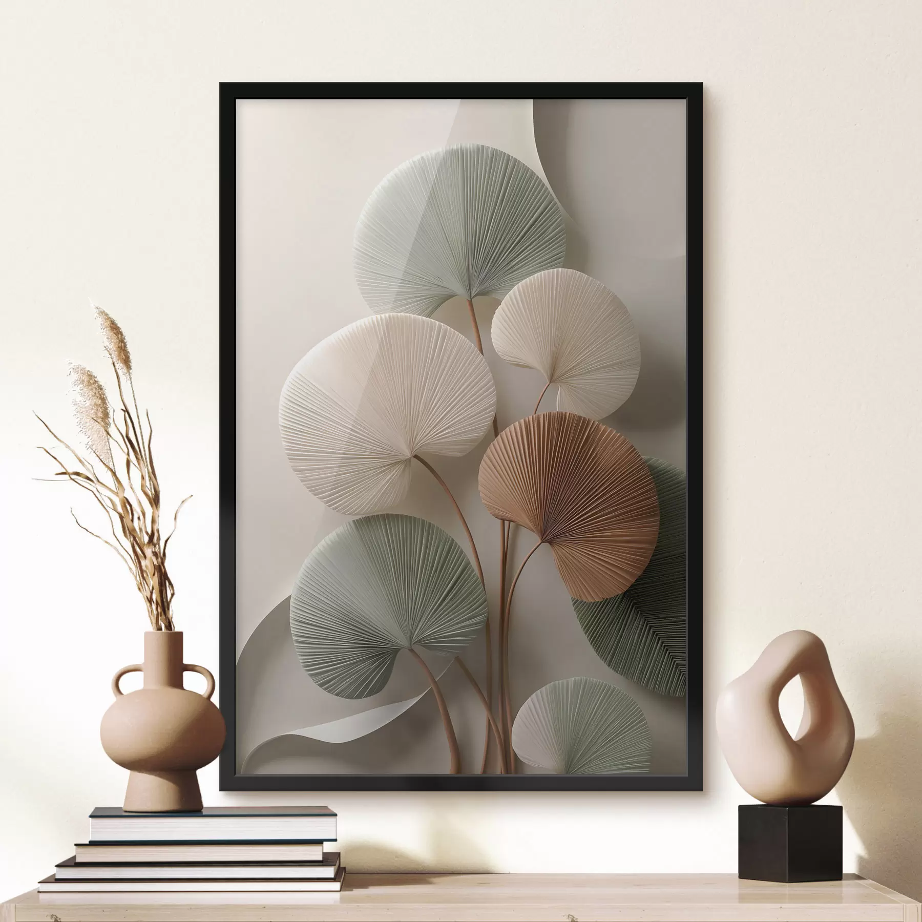 Fototapete Abstrakte Komposition mit Blättern f48224