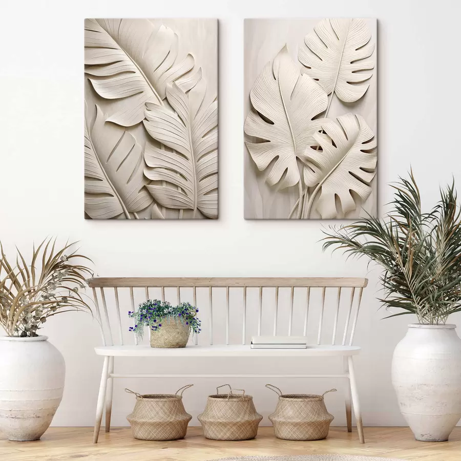 Wandbilder Monstera Blätter m30159