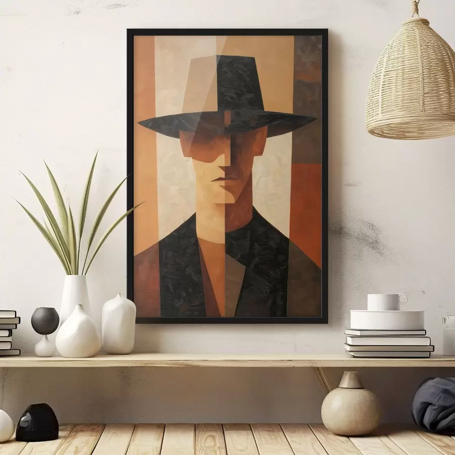 Fototapete Geometrisches abstraktes Porträt f48231