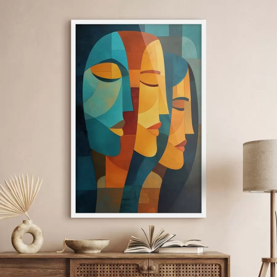 Fototapete Geometrische weibliche Profile f48256