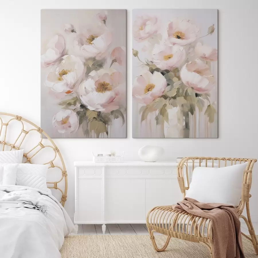 Wandbilder Abstrakte Blumenimitation einer Malerei m30166