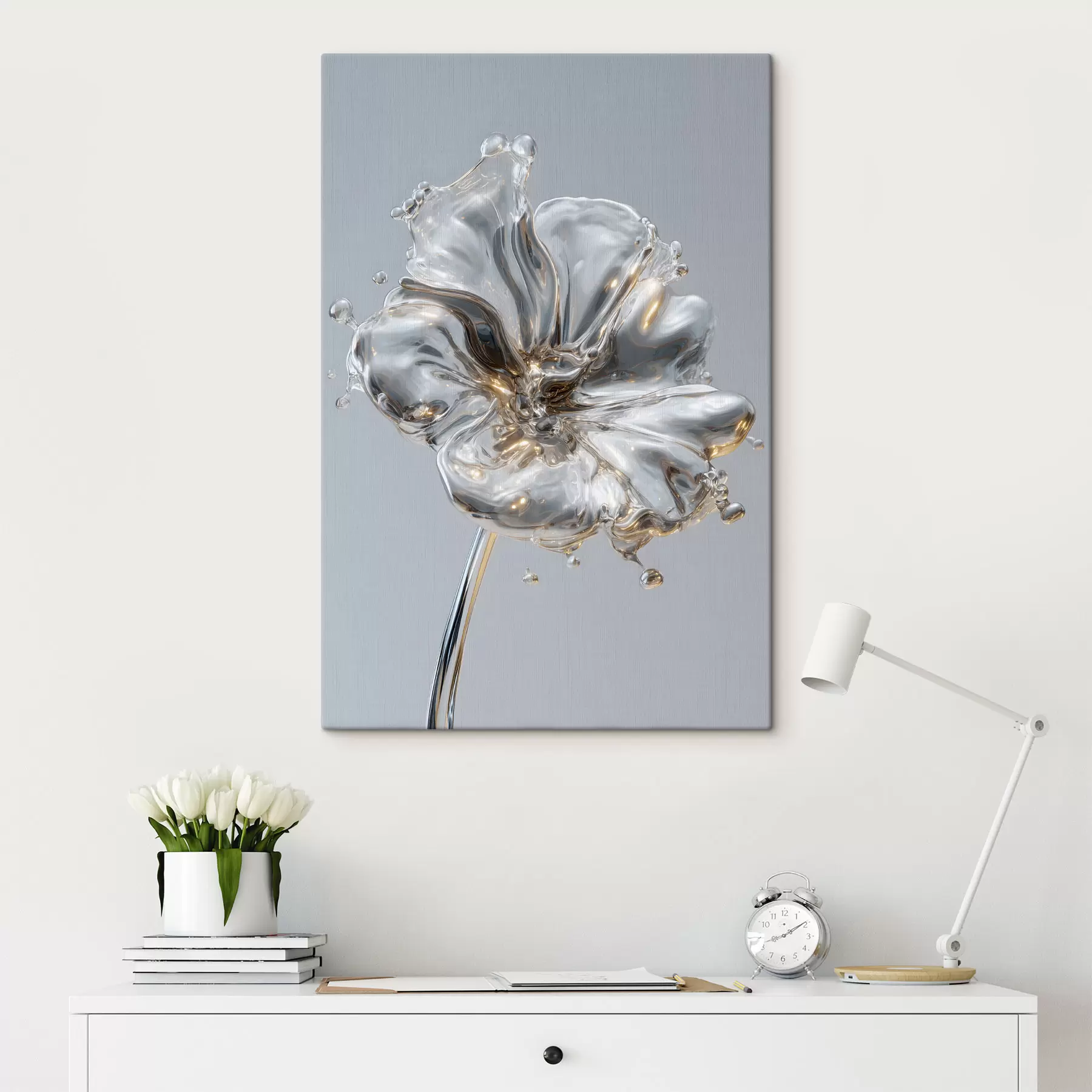 Wandbilder Blume in flüssiger Textur s47955