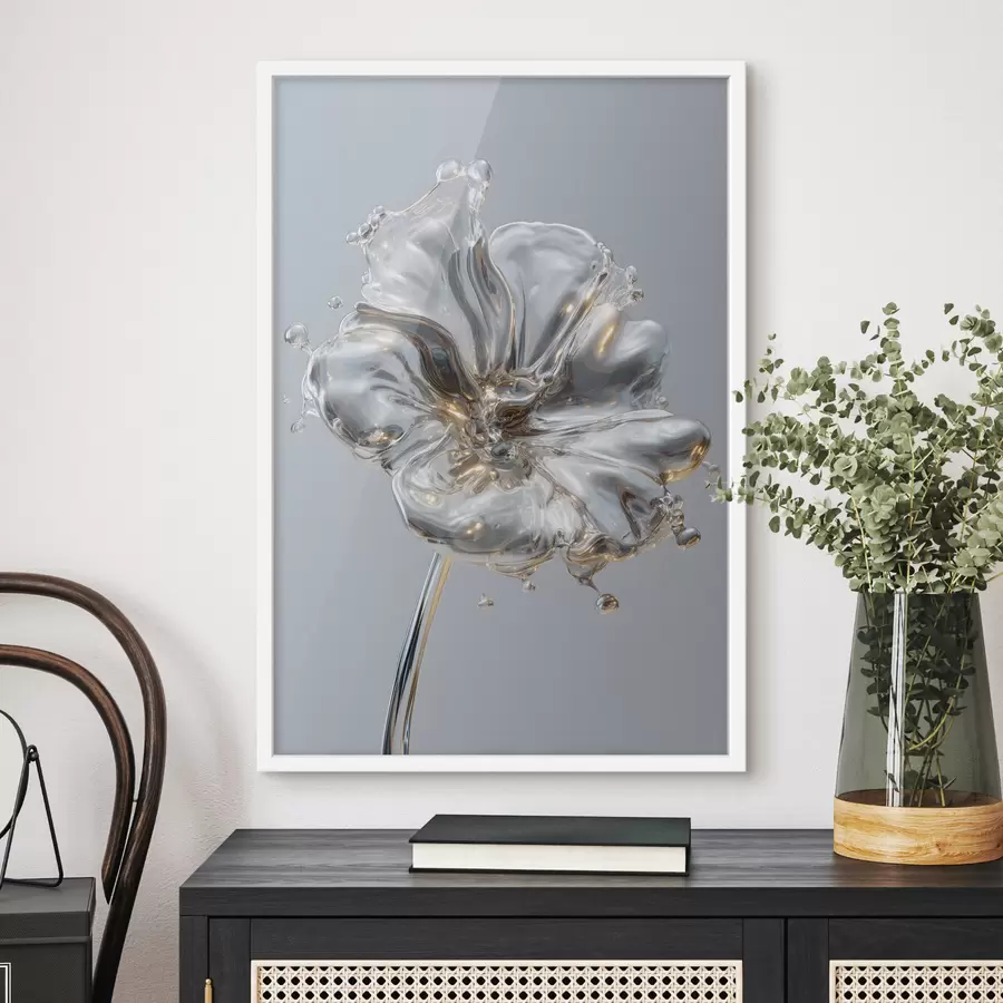 Fototapete Blume in flüssiger Textur f47955