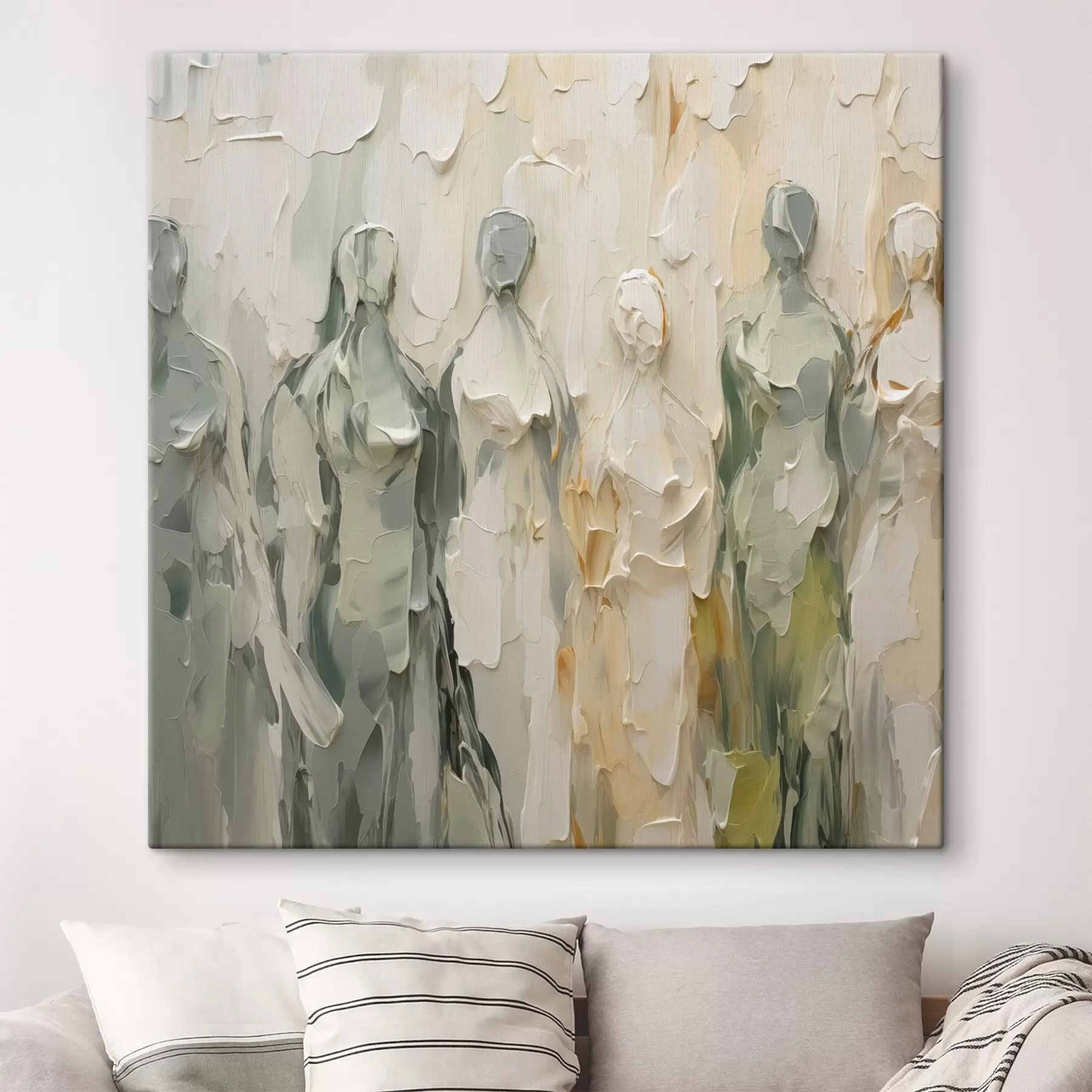 Wandbilder Abstrakte Silhouetten als Nachahmung von Gemälden s48275