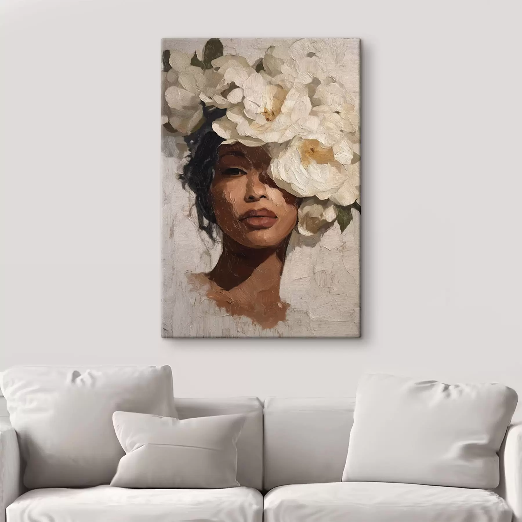 Wandbilder Mädchen mit Blumen s48377