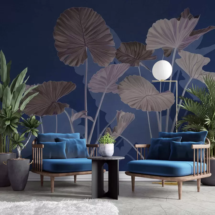 Fototapete Garten der bemalten Lotusblumen w05364