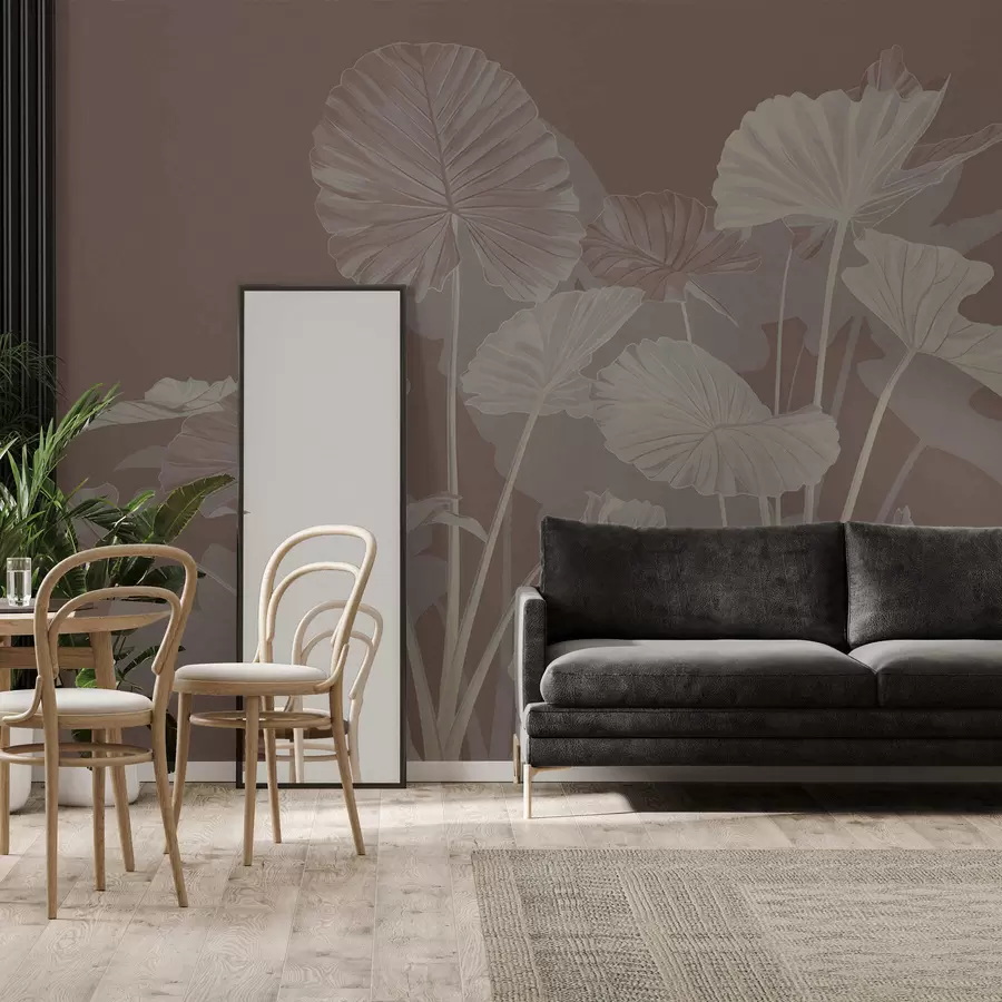 Fototapete Garten der bemalten Lotusblumen w05364v2