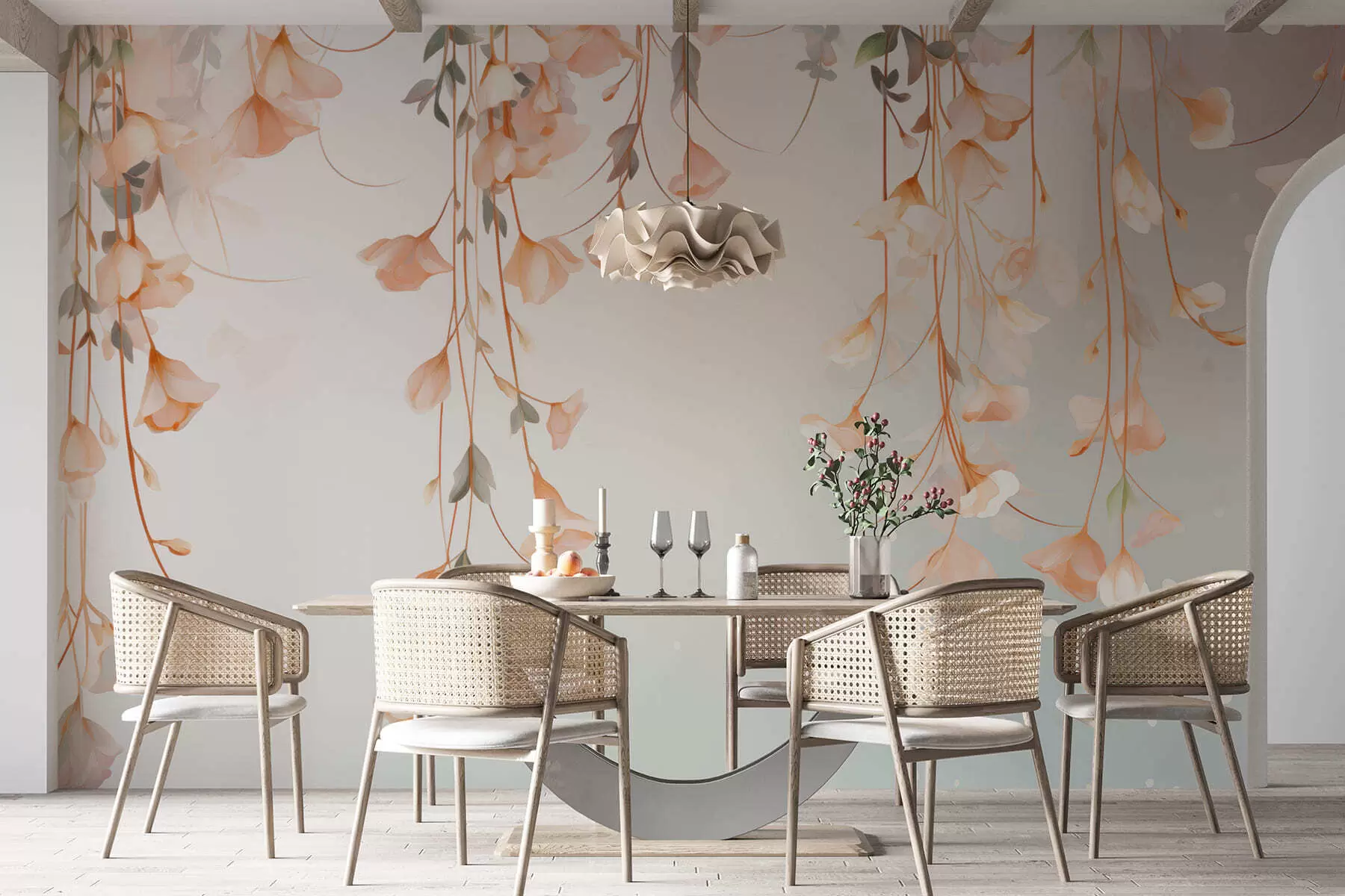 Fototapete Hängende Blumenzweige w05344