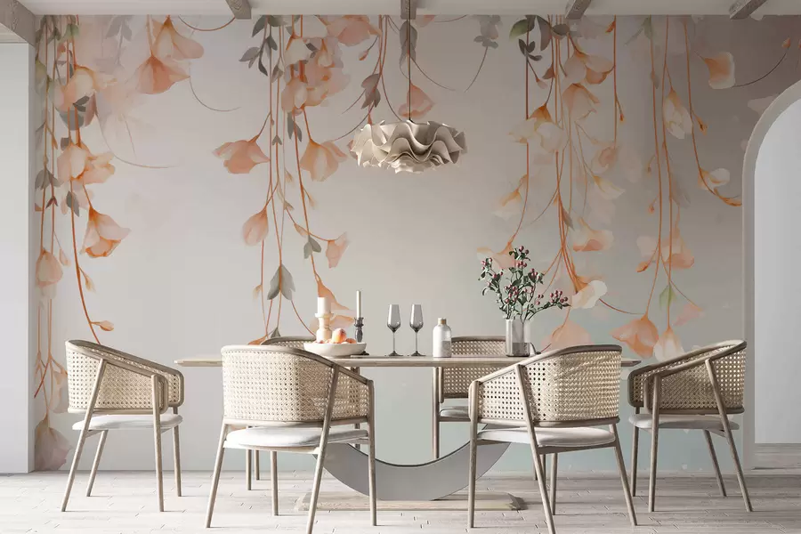 Fototapete Hängende Blumenzweige w05344