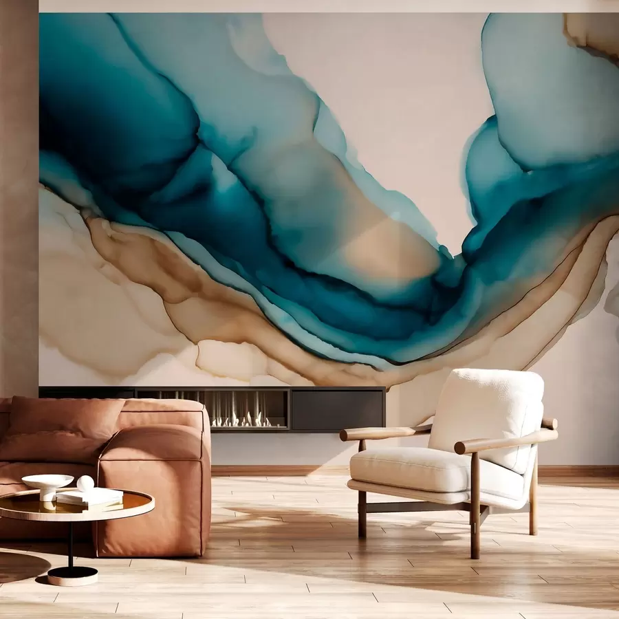 Fototapete Abstrakte Textur im Alkohol-Tinten-Stil w05238