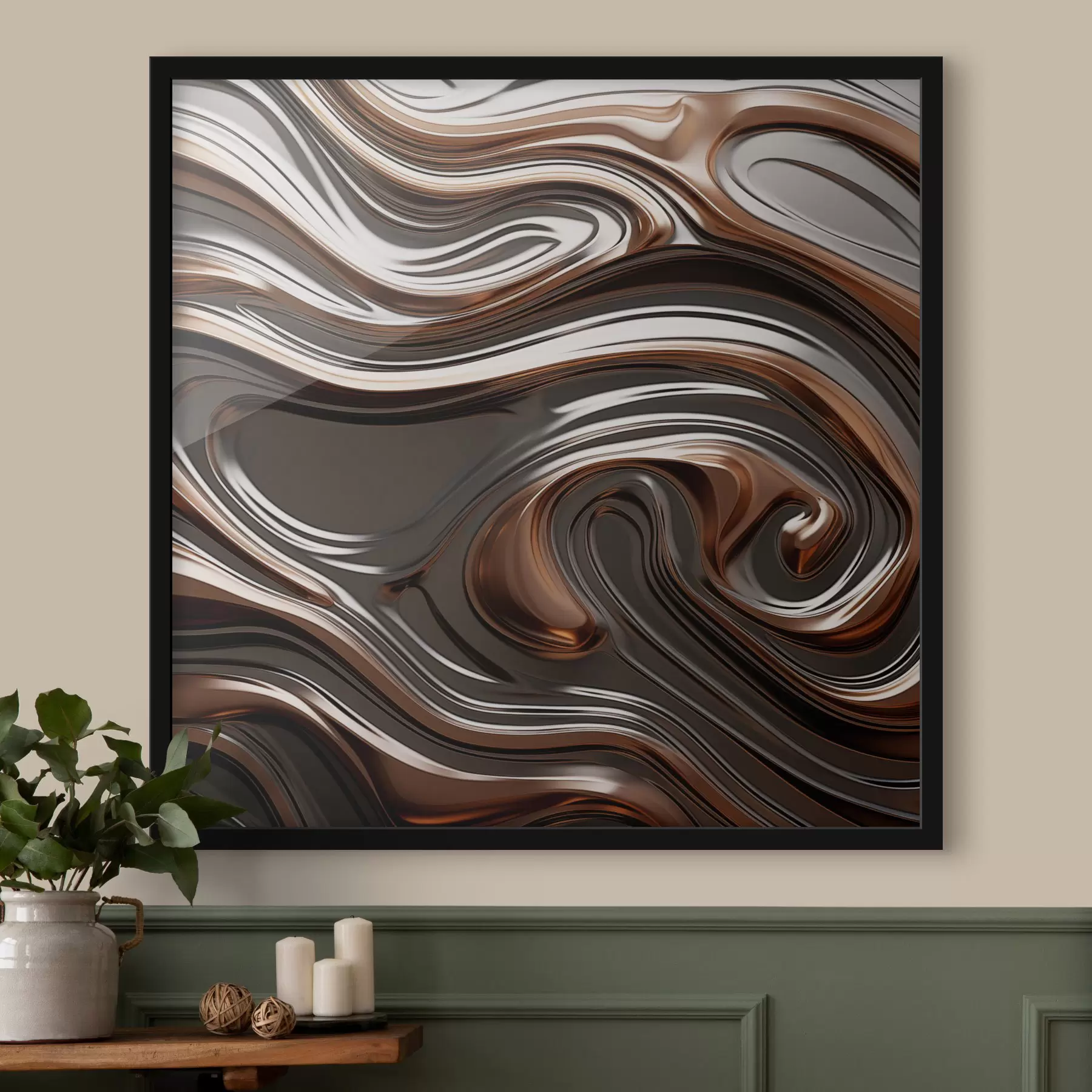 Fototapete Abstrakte Kunst mit wirbelnden Mustern f48399