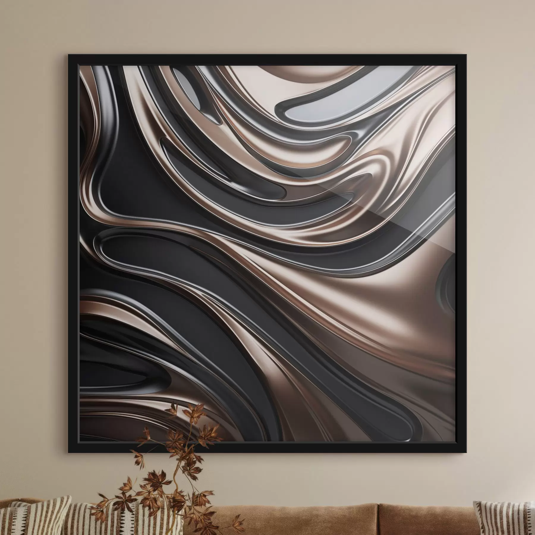 Fototapete Abstrakte Kunst mit wirbelnden Mustern f48400