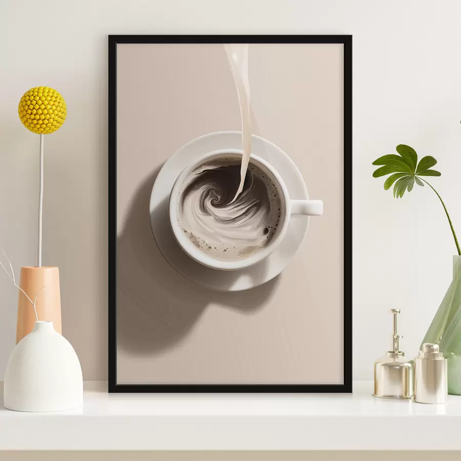 Fototapete Kaffeetasse von oben f48438