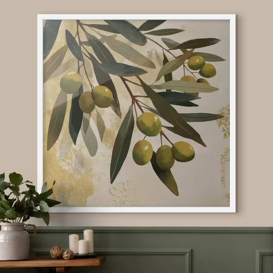 Fototapete Olivenblätter f48464